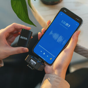 BOYA BOYAMIC 2-02 Wireless Microphones 2.4 GHz USB-C - juodos spalvos - Image 8