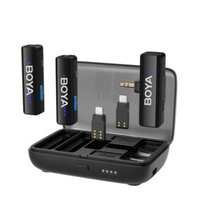 BOYA BOYALINK V2.0 Wireless Microphones 2.4GHZ USB-C - juodos spalvos
