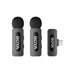 BOYA BY-V20 V2.0 Wireless Microphones 2.4GHz - juodos spalvos