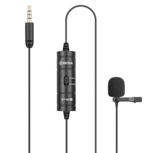 BOYA BY-M1S wired lavalier microphone - juodos spalvos