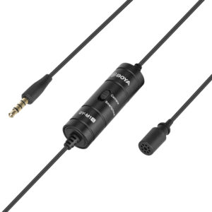 BOYA BY-M1S wired lavalier microphone - juodos spalvos - Image 4