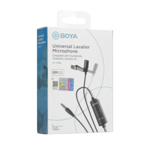 BOYA BY-M1S wired lavalier microphone - juodos spalvos - Image 5