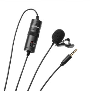 BOYA BY-M1 wired lavalier microphone - juodos spalvos