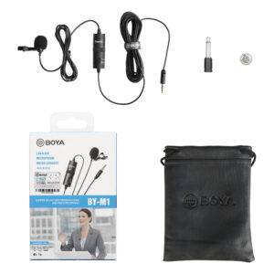 BOYA BY-M1 wired lavalier microphone - juodos spalvos - Image 3