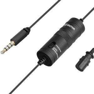 BOYA BY-M1 wired lavalier microphone - juodos spalvos - Image 7