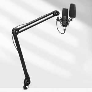 BOYA BY-BA20 adjustable desk microphone arm with basket - juodos spalvos - Image 2