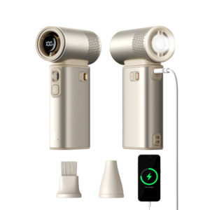 Jisulife Handheld Fan Ultra2 9000mAh 5-in-1 Mini nešiojamas USB ventiliatorius - rudos spalvos - Image 2