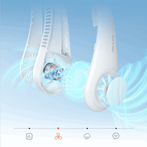 Jisulife Neck Fan 3 4000mAh nešiojamas Neck Fan - pilkos spalvos - Image 6