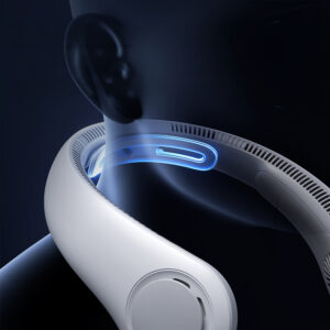 Jisulife Neck Fan 4 5000mAh nešiojamas USB Neck Fan - pilkos spalvos - Image 3