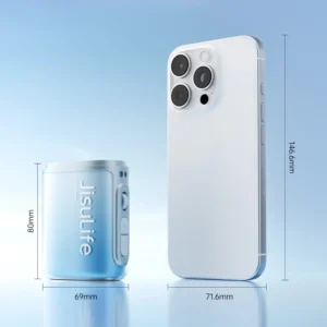 Jisulife Neck Fan 5 4500mAh Mini ventiliatorius with Lanyard - mėlynos spalvos - Image 2