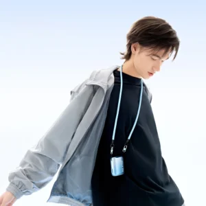 Jisulife Neck Fan 5 4500mAh Mini ventiliatorius with Lanyard - mėlynos spalvos - Image 4