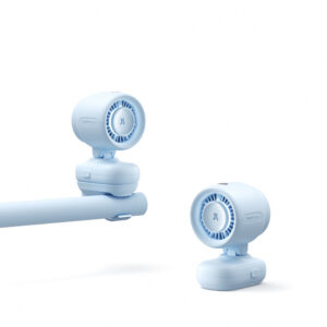 Jisulife Stroller Fan 4 5000mAh Mini ventiliatorius for Stroller with Metal Clip - mėlynos spalvos - Image 4