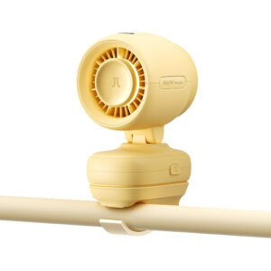 Jisulife Stroller Fan 4 5000mAh Mini ventiliatorius for Stroller with Metal Clip - geltonos spalvos