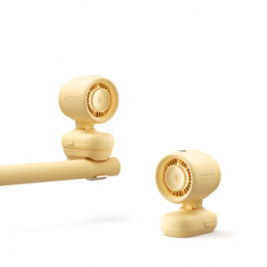 Jisulife Stroller Fan 4 5000mAh Mini ventiliatorius for Stroller with Metal Clip - geltonos spalvos - Image 4