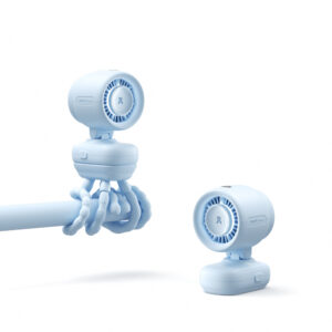 Jisulife Stroller Fan 4 5000mAh Mini ventiliatorius for Stroller with Flexible Tripod - mėlynos spalvos - Image 4