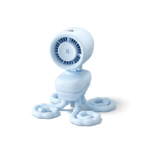 Jisulife Stroller Fan 4 5000mAh Mini ventiliatorius for Stroller with Flexible Tripod - mėlynos spalvos - Image 5