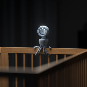 Jisulife Stroller Fan 4 5000mAh Mini ventiliatorius for Stroller with Flexible Tripod - mėlynos spalvos - Image 8