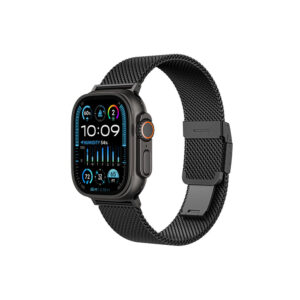 AmazingThing Titan Premium Metal Band for AppleWatch 38/40/41/42/44/45/46/49 mm - juodos spalvos