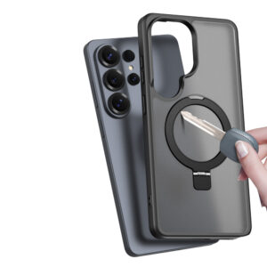 Dux Ducis Yind Case for Samsung Galaxy S26 Ultra with Stand, Compatible with MagSafe - Black - Image 7