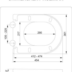FALA WC DANGTIS SU LĖTO NUSILEIDIMO MECHANIZMU 2in1 PP-D SU VAIKIŠKA SĖDYNE, NUIMAMAS - Image 5