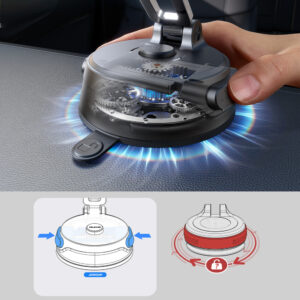 Joyroom JR-ZS51 magnetic car holder with suction cup for windshield or dashboard - black - Image 8