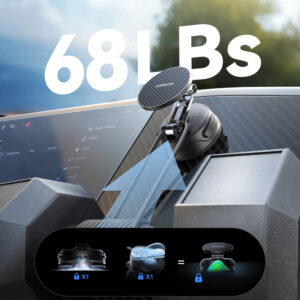 Joyroom JR-ZS51 magnetic car holder with suction cup for windshield or dashboard - black - Image 9