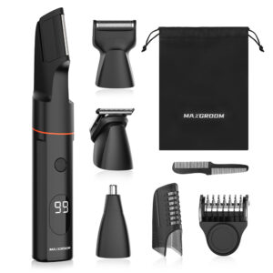 MAXGROOM LK-881 multifunctional trimmer with replaceable tips - juodos spalvos - Image 2