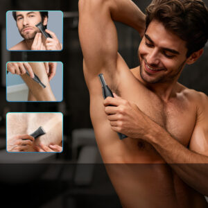 MAXGROOM M-319 multifunctional trimmer with replaceable tips - juodos spalvos - Image 4