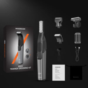 MAXGROOM M-319 multifunctional trimmer with replaceable tips - juodos spalvos - Image 9