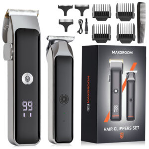 MAXGROOM M608 Hair Clipper with Trimmer - juodos spalvos