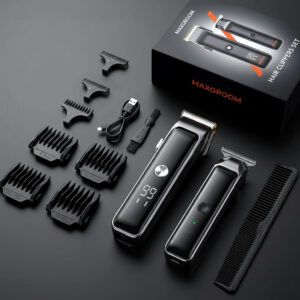 MAXGROOM M608 Hair Clipper with Trimmer - juodos spalvos - Image 7