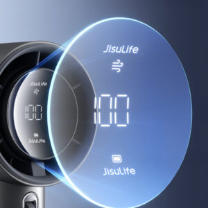 Jisulife Handheld Fan Pro1 S 5000mAh FA53PRO Mini Blower nešiojamas USB Metal ventiliatorius - Dark pilkos spalvos - Image 7