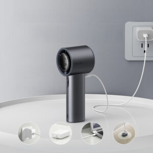 Jisulife Handheld Fan Pro1 S 5000mAh FA53PRO Mini Blower nešiojamas USB Metal ventiliatorius - Dark pilkos spalvos - Image 8