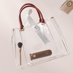 Jisulife Handheld Fan Life8 Plus nešiojamas USB ventiliatorius with Power Bank Function 4500mAh and Flashlight - rudos spalvos - Image 3