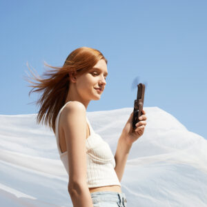 Jisulife Handheld Fan Life8 Plus nešiojamas USB ventiliatorius with Power Bank Function 4500mAh and Flashlight - rudos spalvos - Image 7