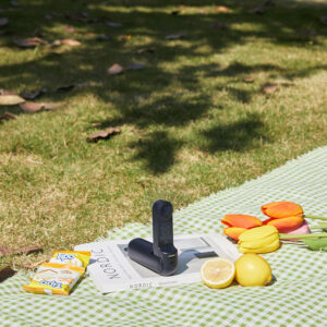 Jisulife Handheld Fan Life8 Mini nešiojamas USB ventiliatorius with Power Bank Function 2000mAh and Flashlight - mėlynos spalvos - Image 5