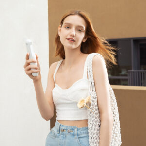 Jisulife Handheld Fan Life8 Mini nešiojamas USB ventiliatorius with 2000mAh Power Bank and Flashlight - baltos spalvos - Image 4