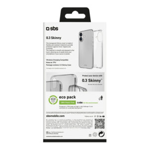 SBS Skinny dėklas skirtas Apple iPhone 16 - skaidrus - Image 3
