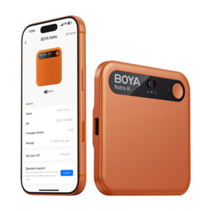 BOYA Notra Voice Recorder with AI Transcription - oranžinės spalvos