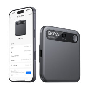 BOYA Notra Voice Recorder with AI Transcription - juodos spalvos