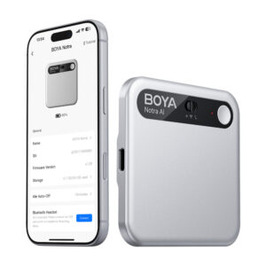 BOYA Notra Voice Recorder with AI Transcription - Silver