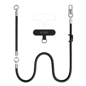 Tech-Protect C10S ROPE CROSSBODY & WRIST juodos spalvos/TITANO - Image 3