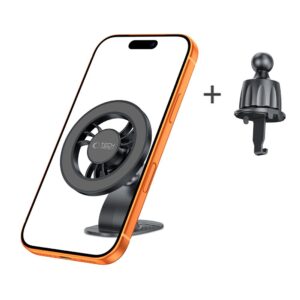 Tech-Protect N56 MAGNETINIS MagSafe 3M AUTOMOBILINIS LAIKIKLIS ANT PRIETAISŲ SKYDELIO IR ORO VENTILIACIJOS ANGOS JUODAS - Image 2