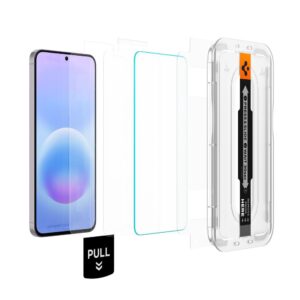 Grūdintas stiklas Spigen GLAS.TR "EZ FIT PRO" 2-PACK GALAXY A57 5G SKAIDRUS - Image 2