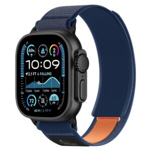 Tech-Protect Elite Elite Apple Watch 8 / 9 / 10 / 11 / SE / Ultra (44 / 45 / 46 / 49 mm) TAMSIAI MĖLYNA/ORANŽINĖ - Image 2