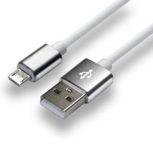 everActive USB kabelis 1 m - Baltas, silikoninis, greito įkrovimo palaikymas, 2,4 A - CBS-1MW