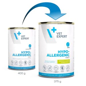 VETEXPERT Veterinary Diet Hypoallergenic Insect – šlapias šunų pašaras – 375g - Image 3