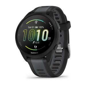 Garmin Forerunner 165 Music 3,05 cm (1.2") AMOLED 43 mm Skaitmeninis 390 x 390 pikseliai Lietimui jautrus ekranas Juoda GPS (palydovinis)