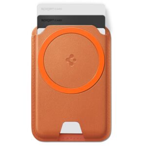 Spigen Valentinus MAgFit+ MagSafe Universal Magnetic Card Holder Metallic oranžinės spalvos - Image 3
