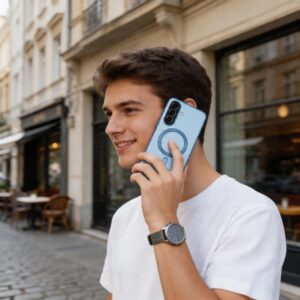 Tech-Protect MagFlex MagSafe Samsung Galaxy A57 5G dėklas žydros spalvos - Image 3